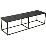 Urban living - meuble tv design en métal madison - l. 140 x h. 40 cm - noir Urban living - meuble tv design en métal madison - l. 140 x h. 40 cm - noir