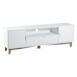 Meuble tv - imperial relax - sulaika 2p mt - 400 - blanc - salon - laqu� - 160 cm x 35 cm x 525 cm