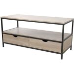Urban living - meuble tv industriel factory - l. 120 x h. 57 cm - noir Urban living - meuble tv industriel factory - l. 120 x h. 57 cm - noir