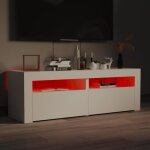 Meuble tv led blanc 120x35x40 cm - vingvo - contemporain - design - laqu
