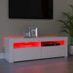 Meuble tv led blanc 120x35x40 cm - vingvo - contemporain - design - laqu