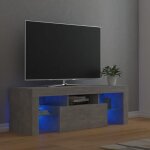 Meuble tv led gris béton 120x35x40 cm - vidaxl - contemporain - design - salon Meuble tv led gris béton 120x35x40 cm - vidaxl - contemporain - design - salon
