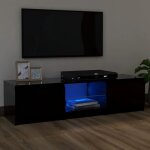 Meuble tv - mothinessto - ly0771 - noir - 120x30x355 cm - lumires led rvb