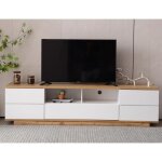 Meuble tv moderne - blanc - salon - rectangulaire - contemporain - design