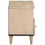 Meuble tv - mothinessto - 100x33x46 cm - bois massif de manguier - design contemporain - rangement spacieux ...