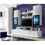 Meuble tv mural design mini 200cm blanc.