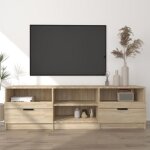 Meuble tv - mothinessto - classic - ch�ne sonoma - bois massif - 150 x 335 x 45 cm