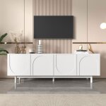 Meuble tv meuble de rangement meubles de salon meuble bas style de luxecloison modulable porte textureblanc ...