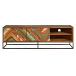 Meuble tv en bois dacacia et bois recycl 145 cm - krabi - rendez - vous dco