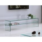 Meuble tv stileos - 1 niche - verre tremp