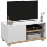Homcom - meuble tv - bois - 80x45x39cm - blanc