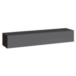Meuble tv suspendu 180 cm ? gris ? collection switch ? finitions brillantes ? design moderne