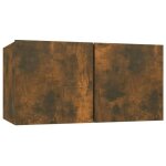 Meuble tv suspendu - omabeta - m08177 - chêne fumé - 60x30x30 cm - bois dingénierie Meuble tv suspendu - omabeta - m08177 - chêne fumé - 60x30x30 cm - bois dingénierie