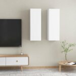 Meuble tv suspendu ovonni - armoires murales lgantes et pratiques - blanc laqu - 305x30x90 cm
