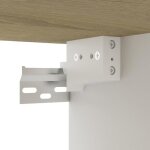 Meuble tv suspendu - vingvo - 100x30x265 cm - blanc et chne sonoma - agglomr - design contemporain ...