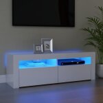 Meuble tv - tbest - hao - 9372011228355 - blanc brillant - led rvb