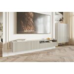 Meuble tv - selsey - veldio - 175 cm - taupe (gris - beige) - suspendu