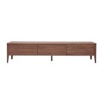 Miliboo - meuble tv bois fonc noyer 3 tiroirs l180 cm benja