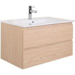 Meuble simple vasque dcor chne 80cm + vasque sorrento