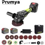 Meuleuse dangle sans fil 125mm brushless avec 2 batteries 3. 0ah + chargeur disqueuse lectriques avec ...
