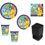 Kit( cde 7)de d�coration anniversaire - amscan - pok�mon - 16 personnes - 20 serviettes - 10 bougies ...