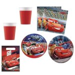 Kit fête de table - cars 3 - rouge - 8 assiettes - 8 gobelets - 20 serviettes Kit fête de table - cars 3 - rouge - 8 assiettes - 8 gobelets - 20 serviettes