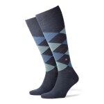 Mi - bas - burlington - edinburgh - bleu fonc - taille 40 / 46 - chaussettes en laine