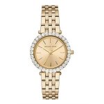 Michael kors mk4513 montre montre femme acier inoxydable plaqu or 5 bar analogique or