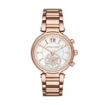 Montre femme - michael kors - mk6282 - acier inoxydable dor� rose - �tanche 10 atm - chronographe