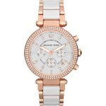 Montre - michael kors - quartz mk5784 - bracelet acier et ac�tate - strass