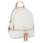 Michael kors sac � dos rhea medium en cuir - beige - femme