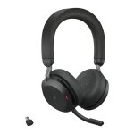 Micro - casque jabra evolve2 75 - bluetooth sans fil / filaire - suppression active du son - usb - c ...