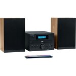 Micro - chane bluetooth - thomson - bois / noir - radio fm / cd / mp3 / usb 20w rms tuner fm rds prise ...