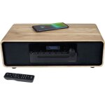 Micro - cha�ne bluetooth - thomson - bois / noir - radio fm / dab + / cd / mp3 / usb / induction 60w ...