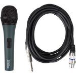 Microphone - hq power - micro chant dynamique professionnel - noir - xlr - avec mallette