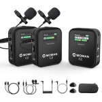 Micro cravate sans fil professionnel moman c2x wireless lavalier microphone