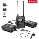 Micro cravate sans fil systme de microphone synco wmic t2 uhf 96 canaux pour camscope camra vido ...
