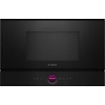 Micro - ondes simple encastrable - bosch ser8 - bfl7221b1 - noir - 21 l - 382 x 594 x 318 cm