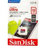 Carte m�moire - sandisk - ultra - 32 go - 120 mb / s - classe a1