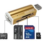 Micro sd / sdhc tf m2 mmc ms duo high speed usb 2. 0 multiples tout en un lecteur de carte / couleur ...