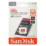 Micro sd - sandisk - ultra 128go - 140mb / s - classe 10 - u1 a1 - adaptateur sd inclus