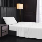 Parure de lit - wovte - 3 pi�ces - drap housse 100x190cm - drap plat 167x243cm - taie 50x76cm