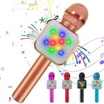 Microphone karaoké - pimpimsky - sans fil bluetooth - portable - lumières led - 8h autonomie Microphone karaoké - pimpimsky - sans fil bluetooth - portable - lumières led - 8h autonomie