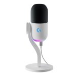 Microphone logitech g yeti gx gaming rvb dynamique avec lightsync pour pc / mac - blanc