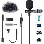 Microphone pc - zgeer - micro - cravate - 3. 5mm jack - adaptateurs usb type - c - bonnettes anti - vent ...