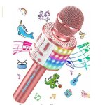 Microphone sans fil karaok enfant avec lumires led - outad - q88 - filtre anti - bruit - changement ...