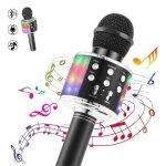 Microphone sans fil karaokmicrophone bluetooth portable lecteur pour enfants cadeaux de nol anniversaire ...