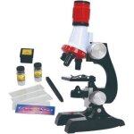 Microscope 100x 400x 1200x pour enfants avec grossissement led inclus