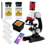Microscope biologique pour enfants tbest - grossissement 100x 400x et 1200x - lumi�re led puissante