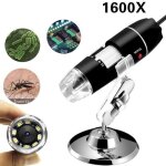 Microscope numérique usb letouch 1600x zoom avec 8 led et support - blanc Microscope numérique usb letouch 1600x zoom avec 8 led et support - blanc
